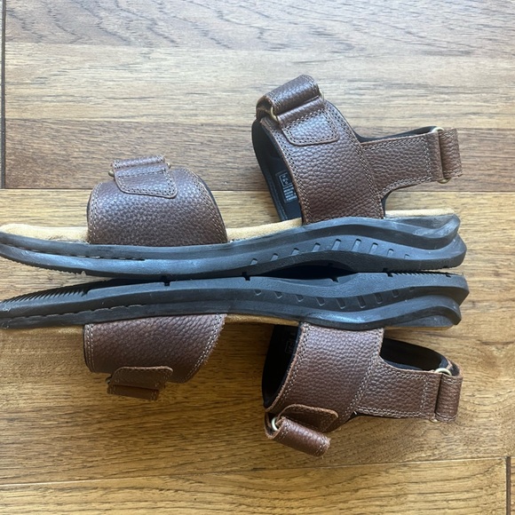 Clarks Men's Hapsford Creek Sandals Brown‎ Tumbled Leather Sz 10.5 Outdoor Beach - Picture 12 of 13